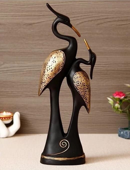 Swan Pair Decorative Showpiece - Stunning Home Accent for Living Room, Ideal Gif