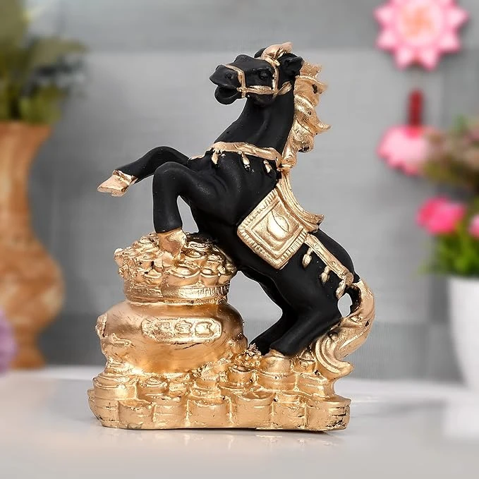 Handcrafted Lucky Running Horse Money Bank - Vaastu Decorative Showpiece (17 cm,