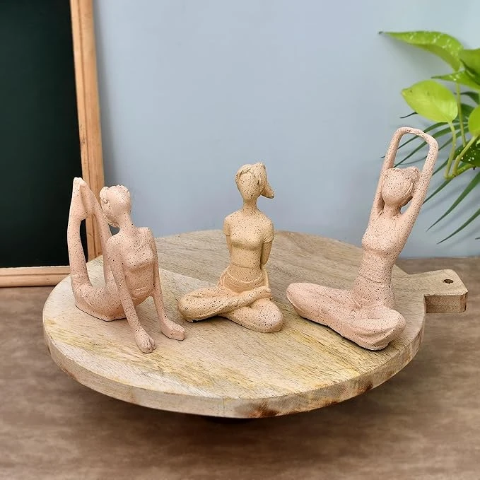 Yoga Lady Figurine for Home Decor – Elegant Table Corner Showpiece for Living Ro