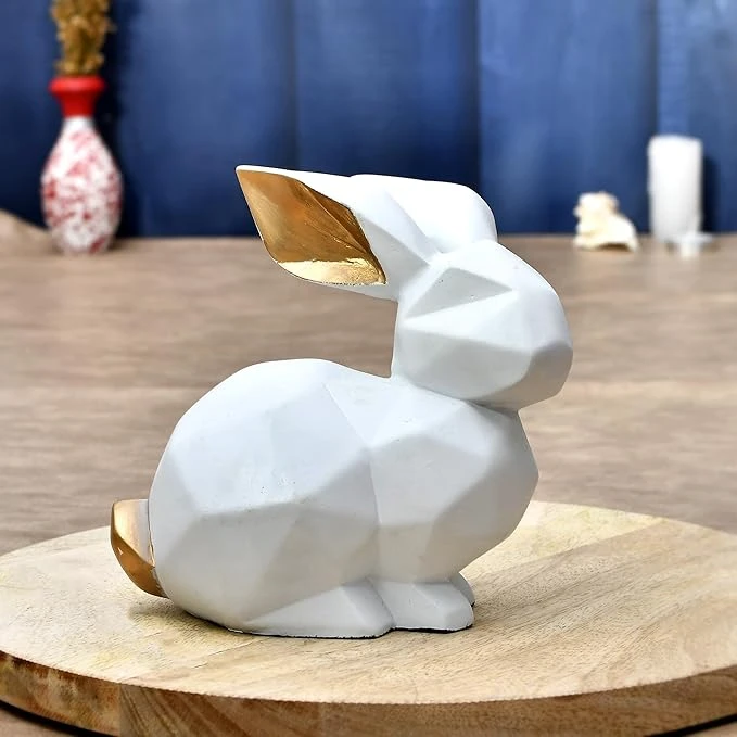 Elegant Rabbit Statue for Home Decor – Stylish Figurine Showpiece for Living Roo