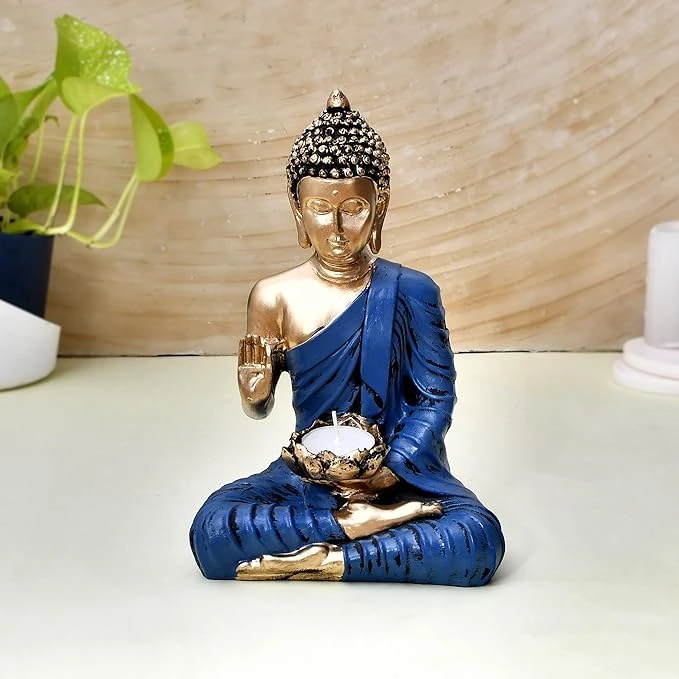 Buddha Statue Sculpture Home Decor Living Room Idol & Figurine Gift Showpiece Fi