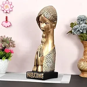 Handcrafted Decorative Welcome Namaste Lady for Home Décor Showpiece Figurine