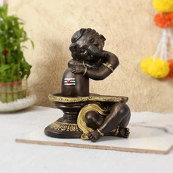 Shivling Ganesha Showpiece for Home Decor Gifting Purpose