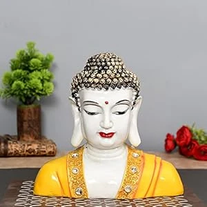 Half Face Buddha Statue Home Decor Living Room Idol & Figurine Gift Decorative S