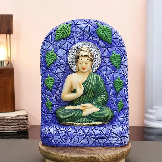 Blessing Buddha Statue - 29 cm Polyresin Figurine for Home Decor, Living Room Id